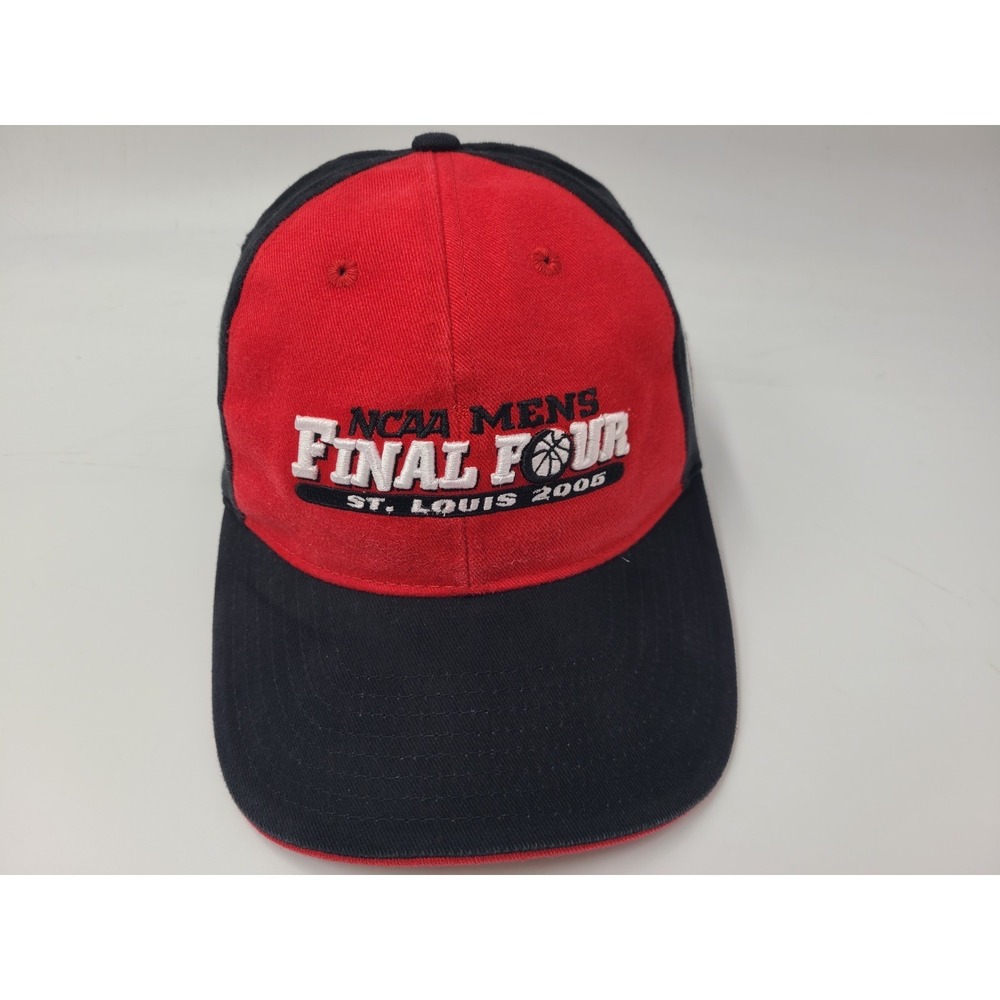 Vintage 2005 NCAA Mens Final Four St Louis Adjustable Hat Cap Cotton Red Black